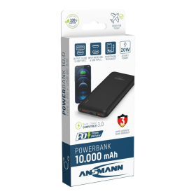 Ansmann Powerbank 10.000mAh 2 x USB-A QC3.0 + 1 x USB-C