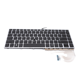 Replacement Toetsenbord voor HP EliteBook 840 G5 Zilver, backlit en pointerstick